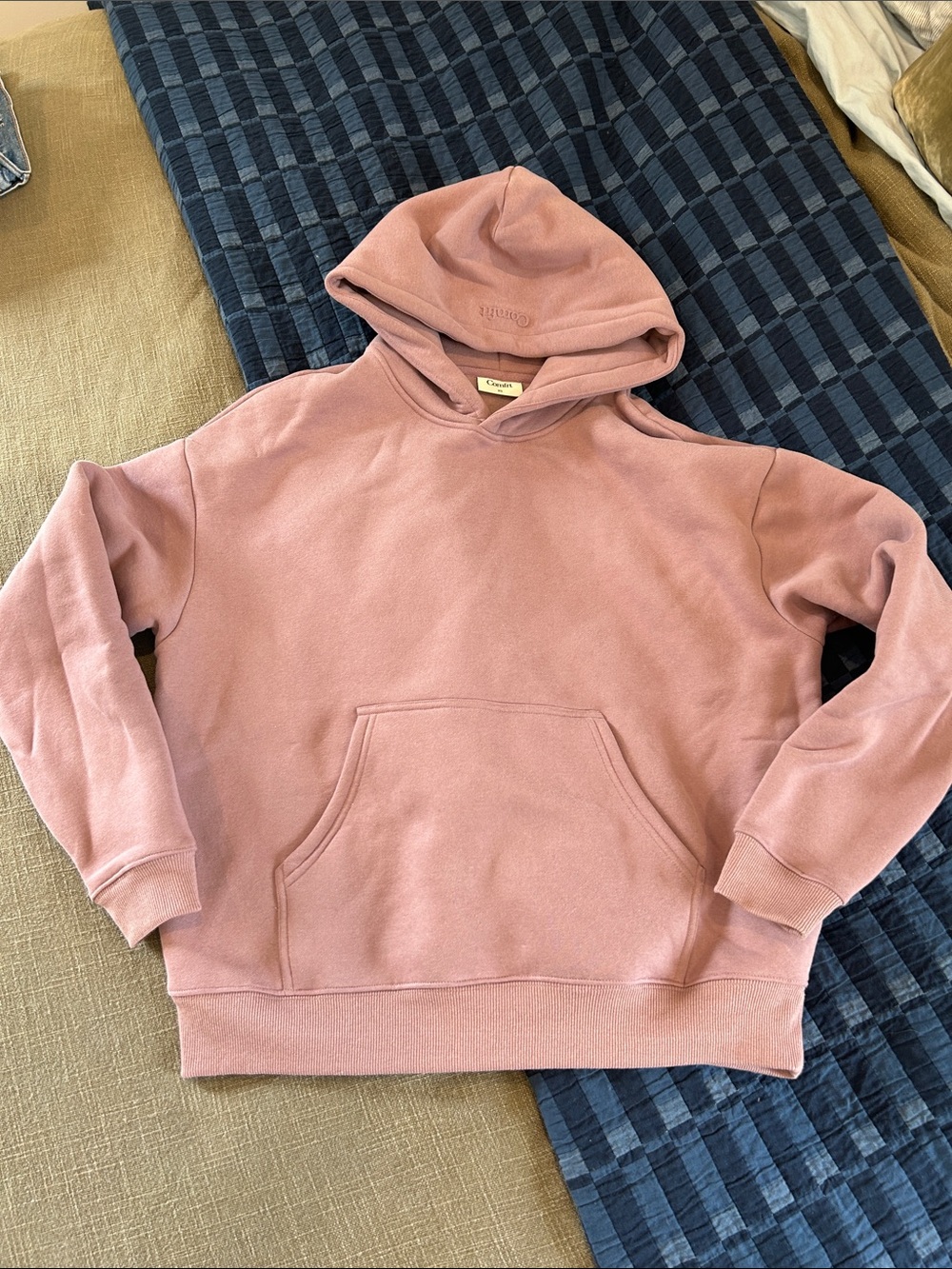 Unisex Pink Hooded Pullover Sweatshirt